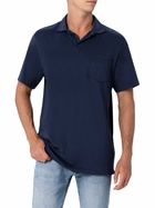 MC2 Saint Barth Man Navy Blue Technical Piquet Polo Shirt Camber