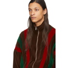 Gucci Brown and Multicolor Chenille Track Jacket