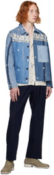 Karu Research Blue Paneled Denim Jacket