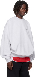 VETEMENTS Gray Logo Oversized Sweatshirt