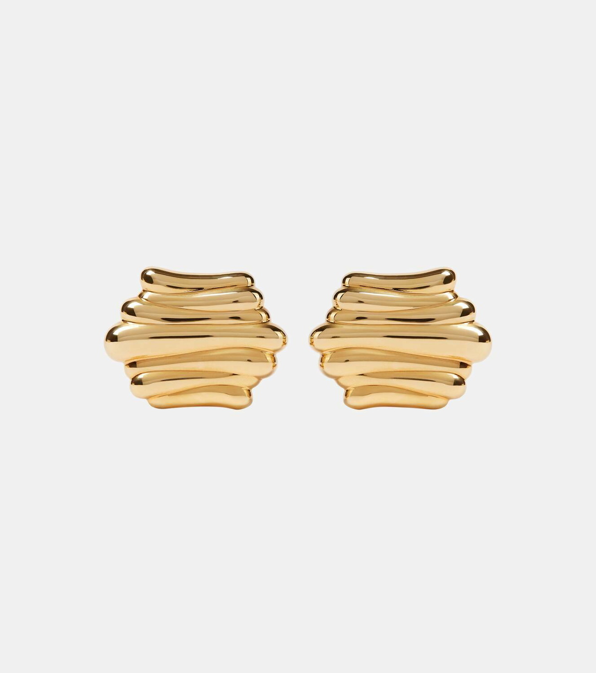 Khaite Crema 18kt gold-plated earrings