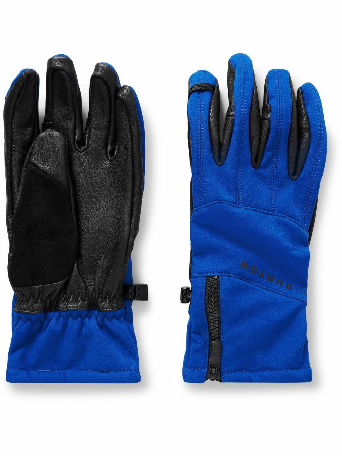 Photo: BURTON - [ak] Tech Suede-Trimmed DRYRIDE Softshell™ and Leather Ski Gloves - Blue