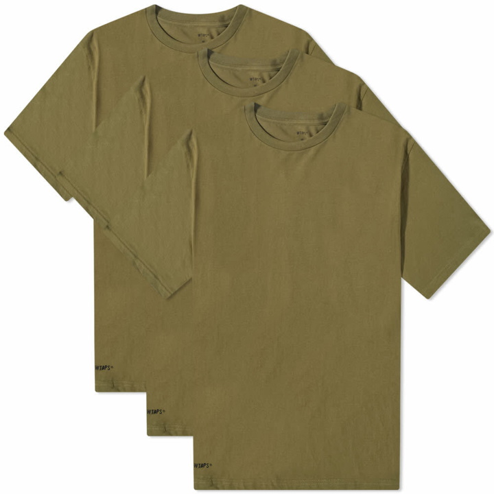 Photo: WTAPS Men's Skivvies T-Shirt - 3 Pack in Olive Drab