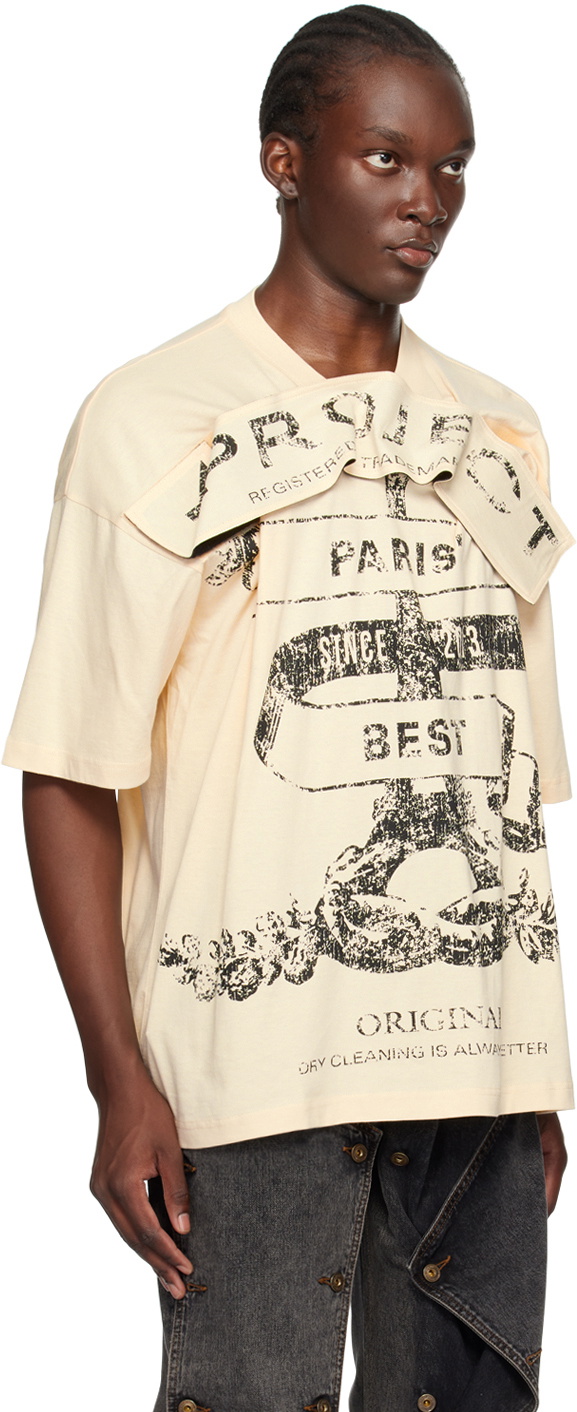 Y/Project Beige Velcro 'Paris' Best' T-Shirt