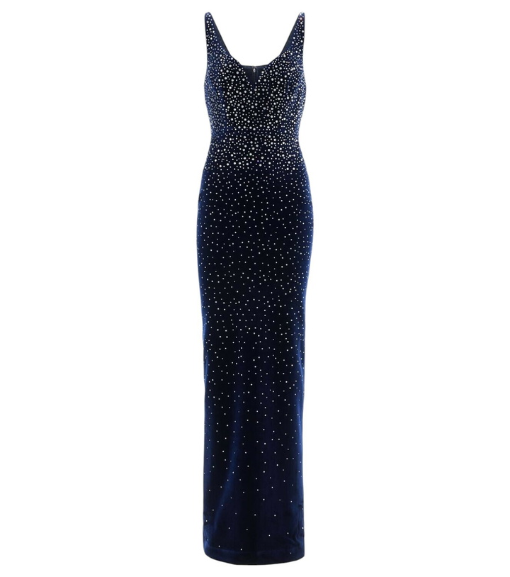 Photo: Alex Perry Singlet crystal-embellished velvet gown