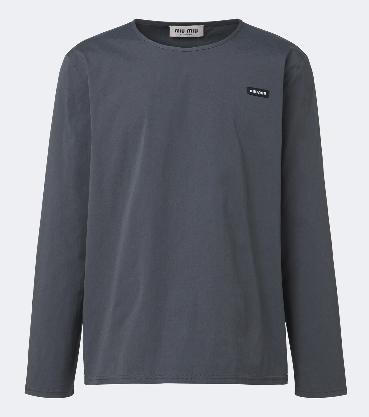 Miu Miu Cotton-blend poplin T-shirt