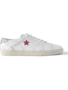 SAINT LAURENT - SL/06 Appliquéd Leather Sneakers - White