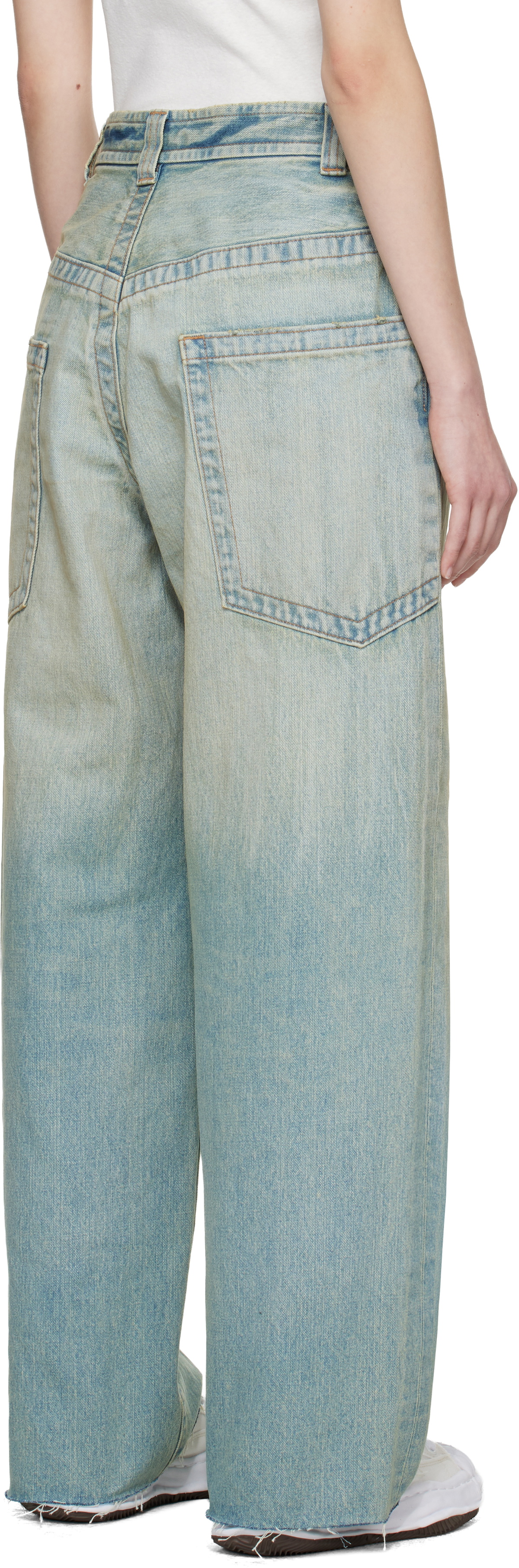 Maison MIHARA YASUHIRO Blue Amateur Sewn Like Wide Jeans