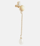 Chloé Darcey brass and pearl earrings