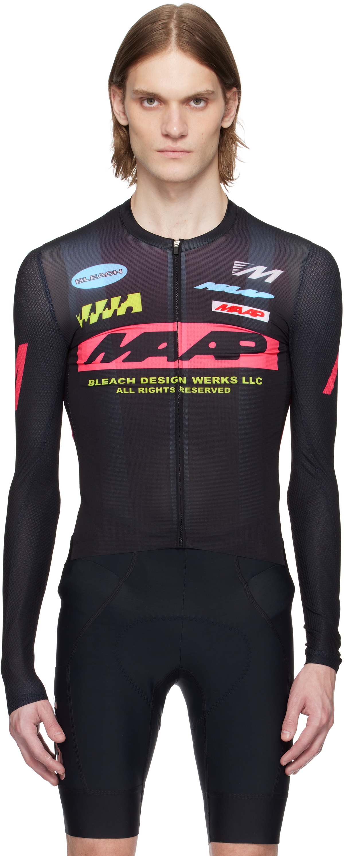 MAAP Black Bleach Design Werks Edition Pro Air LS Jersey