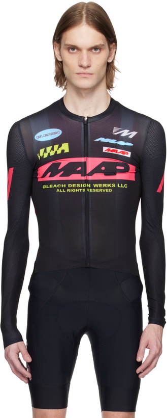 Photo: MAAP Black Bleach Design Werks Edition Pro Air LS Jersey