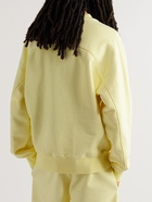 AMI PARIS - Logo-Embroidered Cotton-Jersey Sweatshirt - Yellow