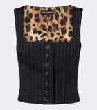Dolce&Gabbana Pinstriped wool-blend vest