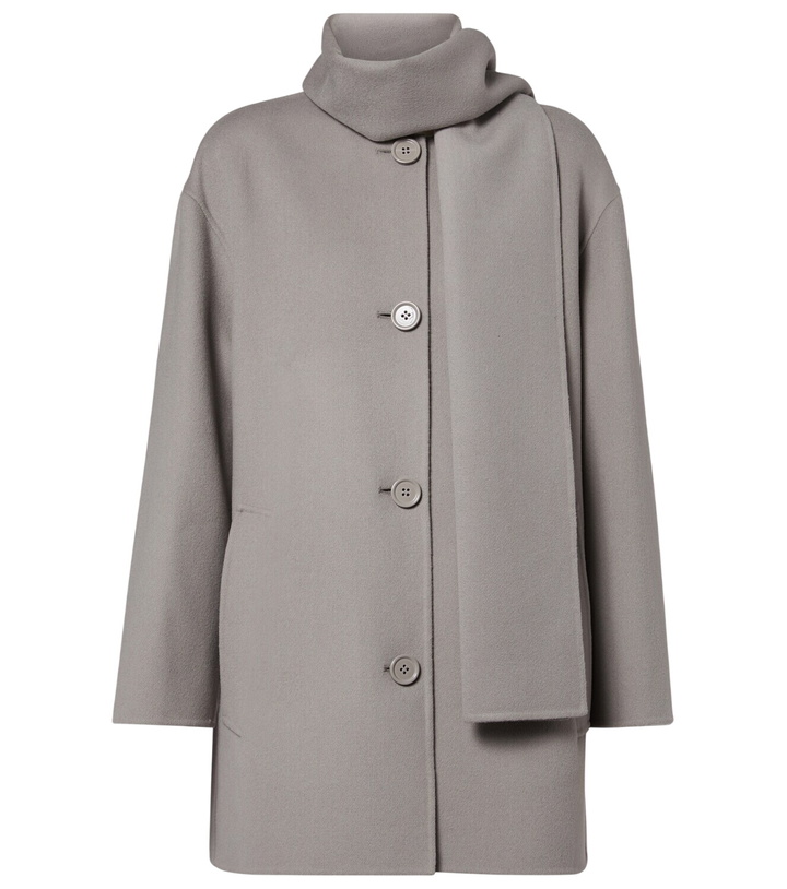 Photo: 'S Max Mara Scarf-detail virgin wool coat