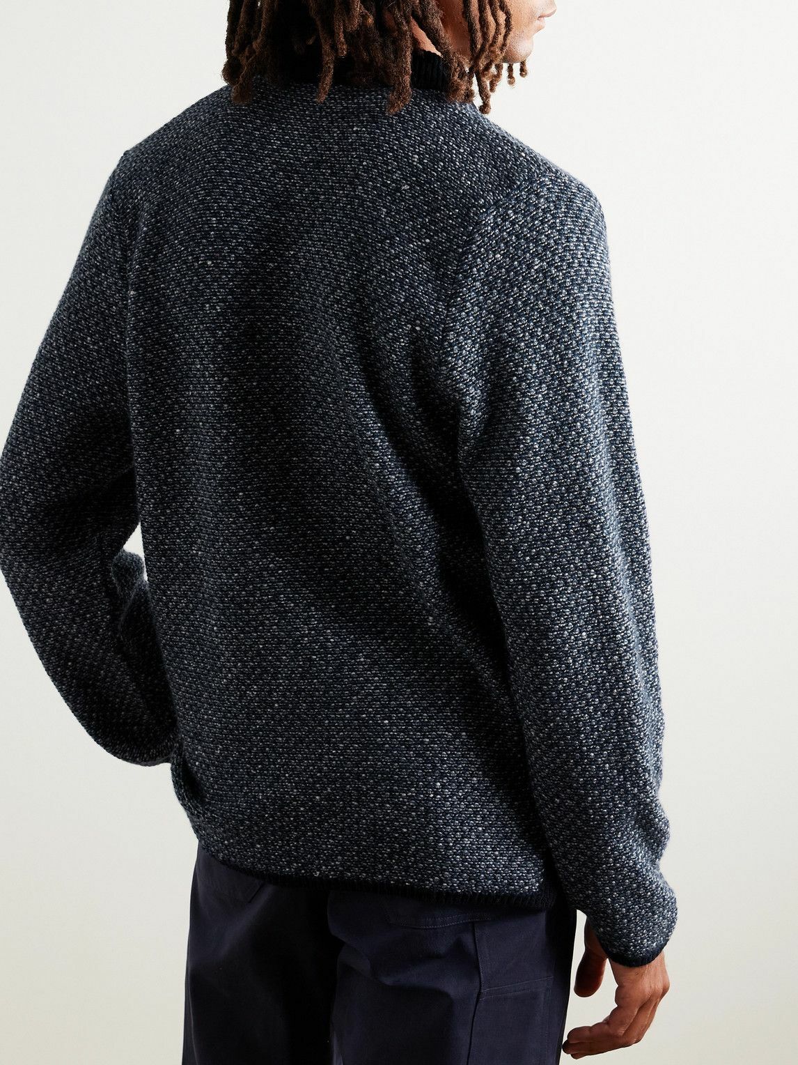 Inis Meáin - Donegal Merino Wool and Cashmere-Blend Shirt Jacket - Blue