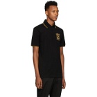 Dolce and Gabbana Black Embroidered Logo Polo