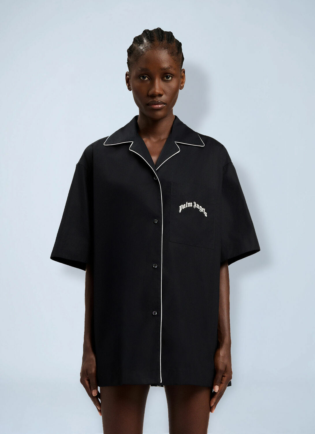 Palm Angels Curved Logo Bowling Shirt