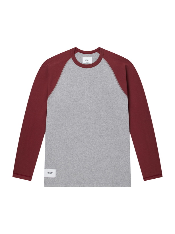 Photo: WTAPS - Ian Logo-Embroidered Cotton-Jersey T-Shirt - Gray