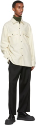 Jil Sander Off-White Compact Wool Shirt Jacket