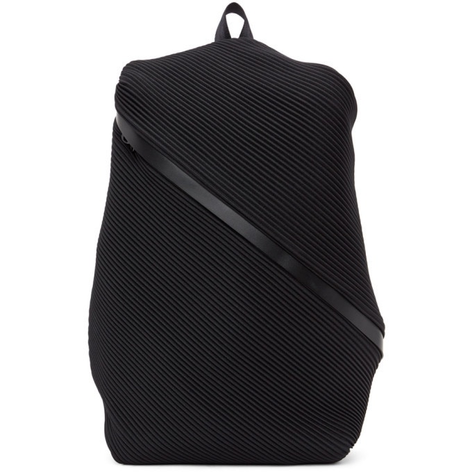 Photo: Pleats Please Issey Miyake Black Bias Pleats Backpack
