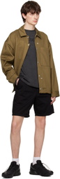 Izzue Brown Graphic Patch Jacket