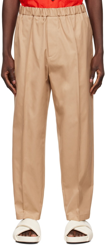 Photo: Jil Sander Beige Cotton Trousers