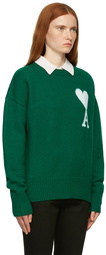 AMI Alexandre Mattiussi Green Knit Ami De Coeur Sweater