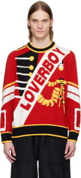 Charles Jeffrey LOVERBOY Red 'Loverboy' Logo Sweater