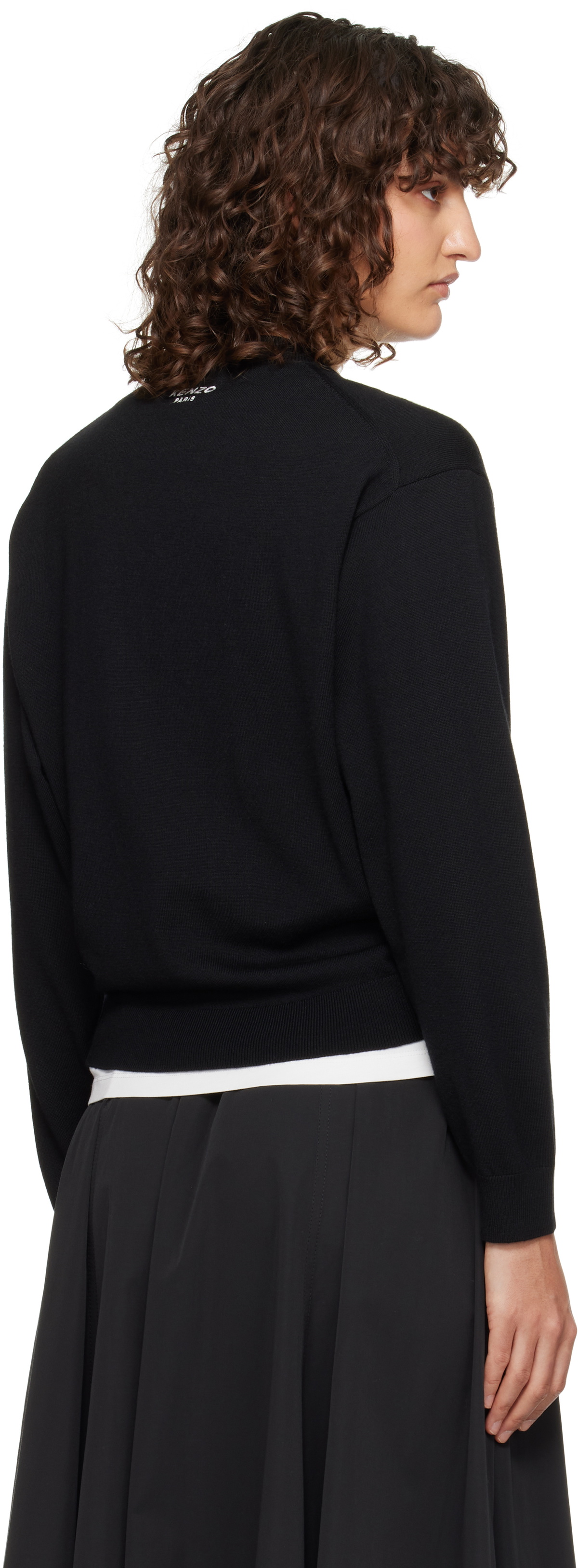 Kenzo Black Kenzo Paris Pop Embroidered Sweater