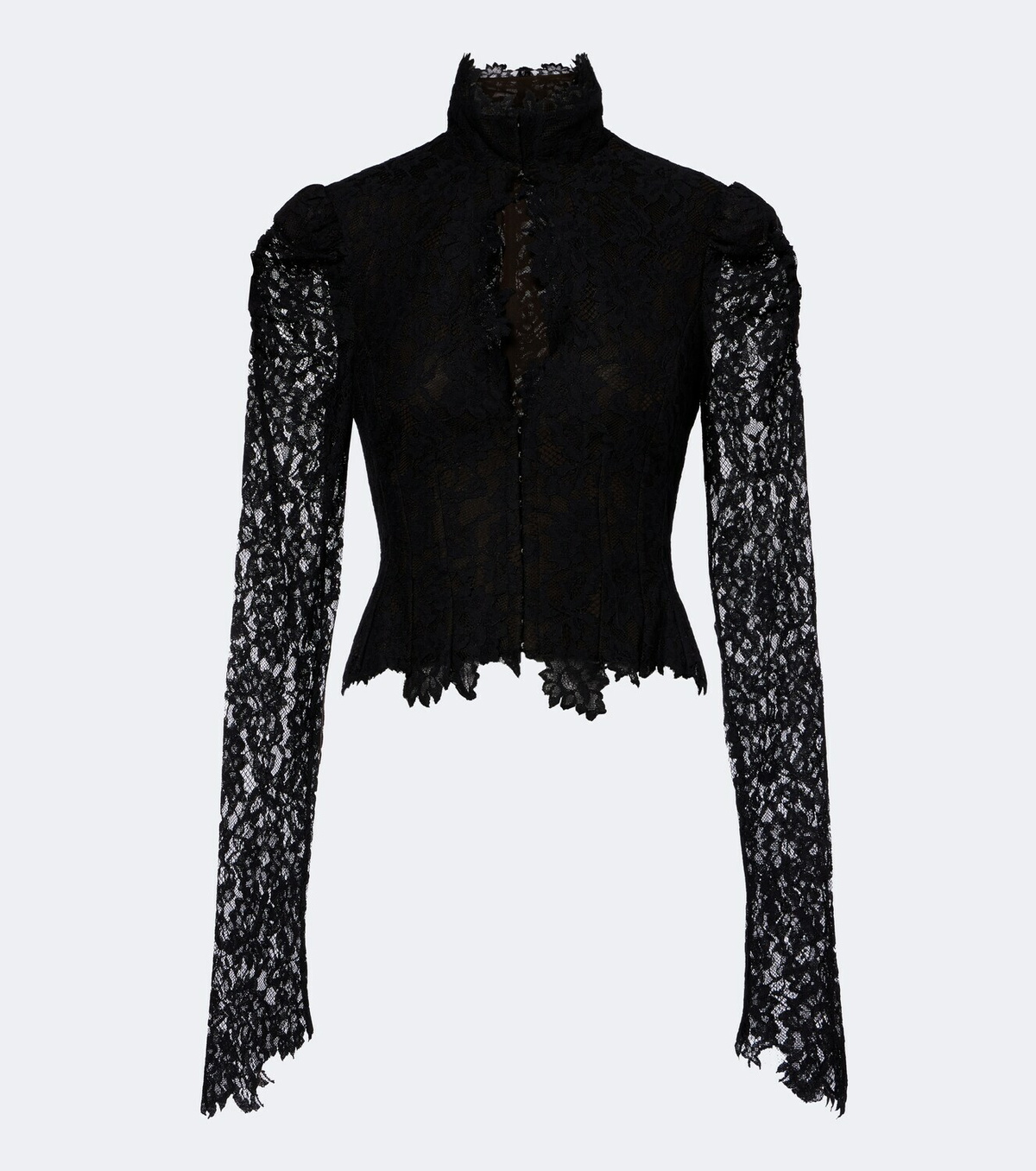 De La Vali Vitalis lace cotton-blend corset top