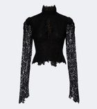 De La Vali Vitalis lace cotton-blend corset top