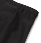 SAINT LAURENT - Tapered Wool and Mohair-Blend Trousers - Black