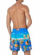 MC2 Saint Barth Man Mid-length Gustavia Swim-shorts With Ice Creams Placed Print