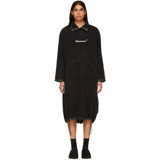 ADER error Black Oversized Cozy One-Piece Dress ADER error