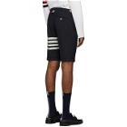 Thom Browne Navy 4-Bar Wool Shorts