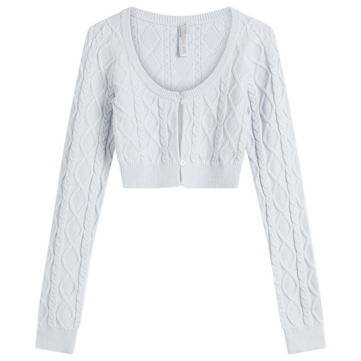 Photo: SKIMS Women's Snow Bunny Cardigan in Zen Blue