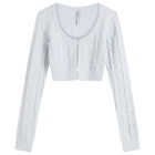 SKIMS Women's Snow Bunny Cardigan in Zen Blue