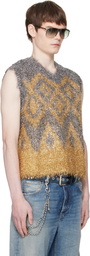 Acne Studios Gray Metallic Knit Vest