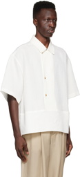 King & Tuckfield White Cotton Short Sleeve Shirt