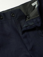 Canali - Kei Slim-Fit Linen Trousers - Blue