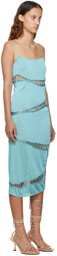 Isa Boulder SSENSE Exclusive Blue Puzzle Minidress