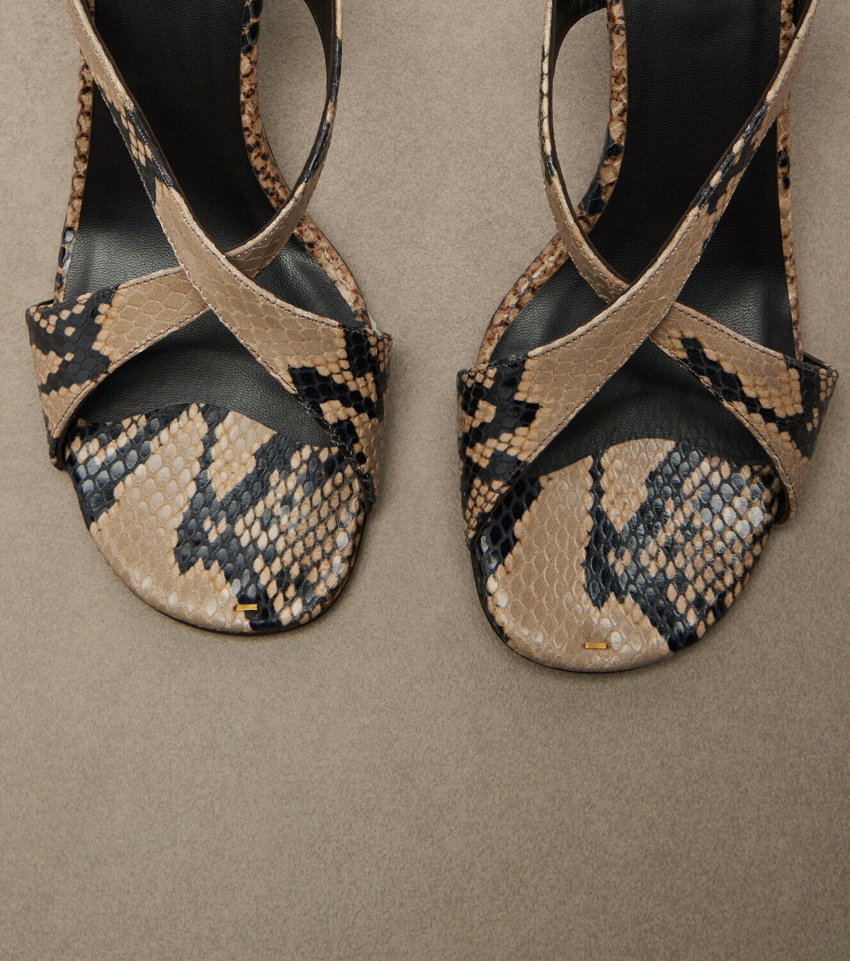 Khaite Liria snake-effect leather sandals