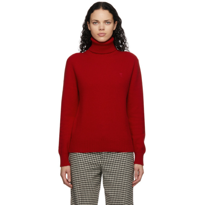 Photo: AMI Alexandre Mattiussi Red Cashmere Turtleneck