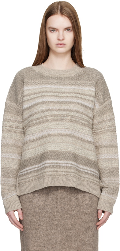 Photo: Lauren Manoogian SSENSE Exclusive Gray Jacquard Crewneck Sweater