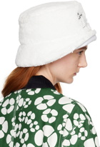 Marni White Logo Bucket Hat