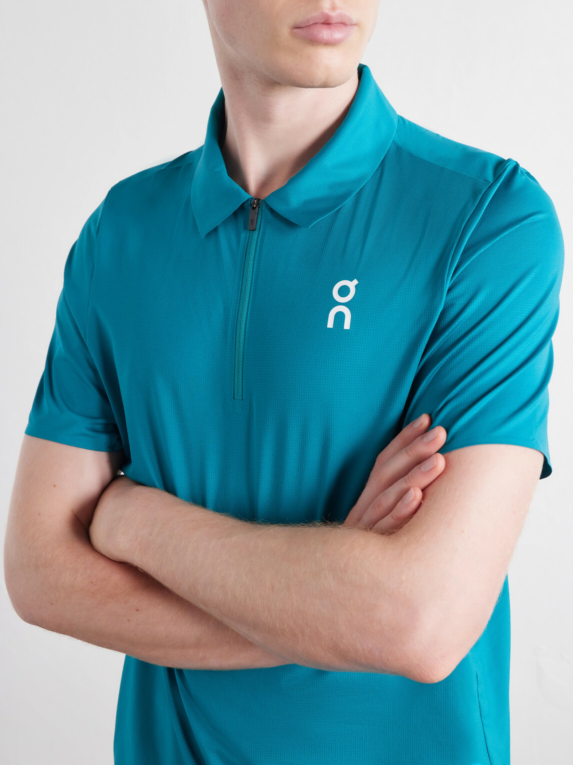 On - Court Logo-Printed Shell Polo Shirt - Green