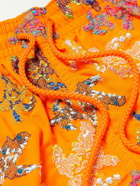 Vilebrequin - Mistral Straight-Length Mid-Length Embroidered Swim Shorts - Orange