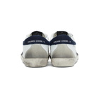 Golden Goose White and Navy Superstar Sneakers