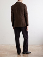 De Petrillo - Posillipo Wool and Cashmere-Blend Herringbone Blazer - Brown