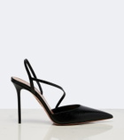 Aquazzura Dynasty snake-effect leather pumps